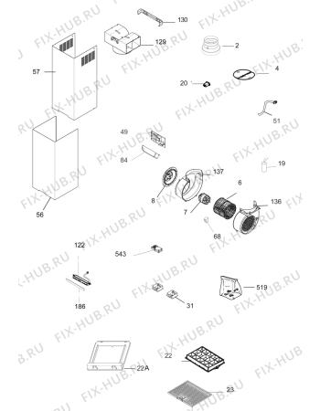 Схема №1 QFC60355X с изображением Микрофильтр для вентиляции Aeg 4055354015